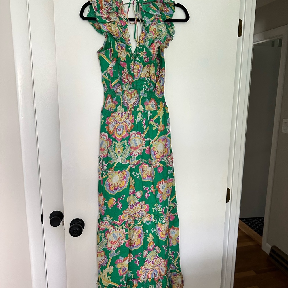 Floral Green Maxi Dress